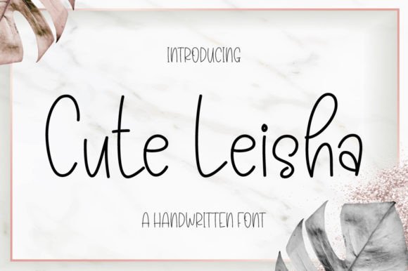 Cute Leisha: A Handwritten Font for Elegant Design