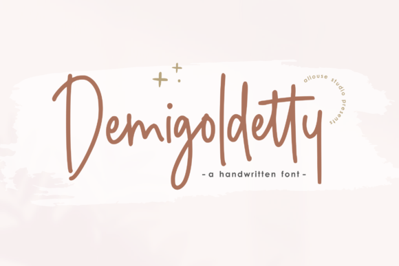 Demigoldetty: A Handwritten Font for Creative Projects
