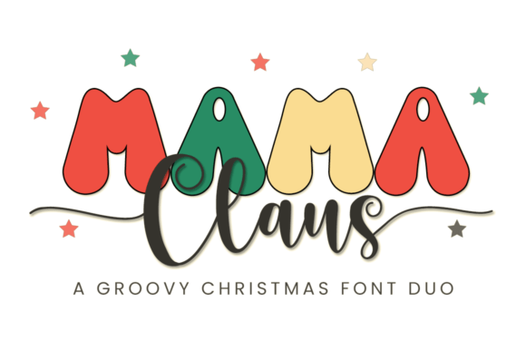 Mama Claus Duo: A Joyful Display Font for Digital Brands