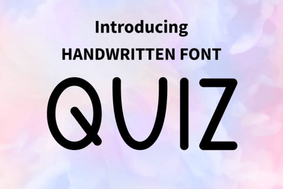 Quiz Handwritten Font for Small Business Branding