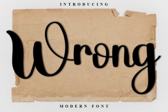 Wrong: A Fresh Script Font for Editorial Design